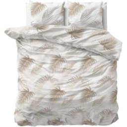 Sleeptime Dekbedovertrek Jayda Taupe - Eenpersoons 140 x 200/220 cm + 1 kussensloop