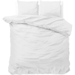 Sleeptime Dekbedovertrek Satin Point Wit - Lits-jumeaux 240 x 200/220 cm + 2 kussenslopen
