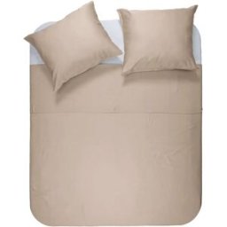 Primaviera DeLuxe Dekbedovertrek Uni Bamboe Taupe - Tweepersoons 200 x 200/220 cm + 2 kussenslopen