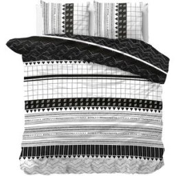 Sleeptime Dekbedovertrek Artic Stripe Wit - Lits-jumeaux 240 x 200/220 cm + 2 kussenslopen