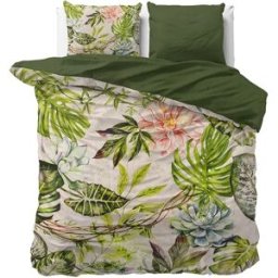 Dreamhouse Dekbedovertrek Destiny Groen - Lits-jumeaux 240 x 200/220 cm + 2 kussenslopen
