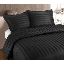 Primaviera DeLuxe Dekbedovertrek Hotel Streep Antraciet - Eenpersoons 140 x 200/260 cm + 1 kussensloop