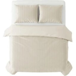Sleeptime Dekbedovertrek Velvet Lining Beige - Eenpersoons 140 x 200/220 cm + 1 kussensloop