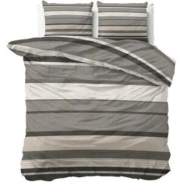 Sleeptime Dekbedovertrek Zuma Taupe - Eenpersoons 140 x 200/220 cm + 1 kussensloop