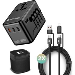 Remodius Wereldstekker PRO incl. 2x oplaadkabel