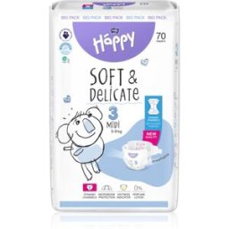 BELLA Baby Happy Soft&Delicate wegwerpluiers met kanaaltjes Midi 5-9 kg 70 st