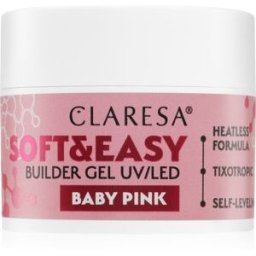 Claresa Soft&Easy Builder Gel gel basecoat voor Nagels Tint Baby Pink 12 g