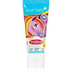 Brush Baby Natural Strawberry Kinder Tandpasta met Aardbeien Smaak tot 3 Jaar 50 ml