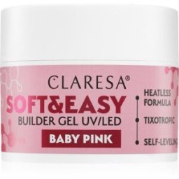 Claresa Soft&Easy Builder Gel gel basecoat voor Nagels Tint Baby Pink 45 g
