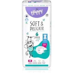 BELLA Baby Happy Soft&Delicate wegwerpluiers met kanaaltjes Junior Extra 15+ kg 48 st