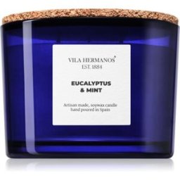 Vila Hermanos Apothecary Cobalt Blue Eucalyptus & Mint geurkaars 350 g