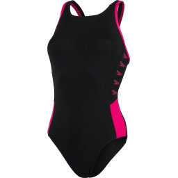 Speedo - Maat 38 - Endurance Boom Sportbadpak Dames - Zwart / Roze