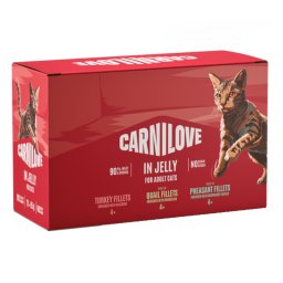 24x85g Mixpakket in Gelei (3 soorten) Carnilove Cat Pouch