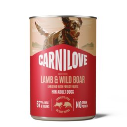 6x 400g Carnilove Dog in Paté Lam & Wildzwijn nat hondenvoer