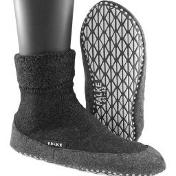 FALKE - Maat 41-42 - Cosyshoe Slofsokken Merinowol Grijs Heren sokken
