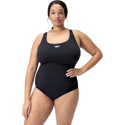 Speedo - Maat 50 - Endurance+ Medalist (+) Dames Sportbadpak - Zwart