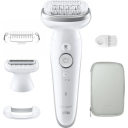 Braun Silk·épil 9 - Epilator Voor Eenvoudige Ontharing - Langdurig Gladde Huid - 9-041 - Wit/Zilver