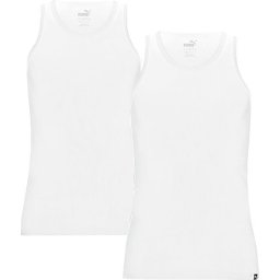 PUMA Maat XL heren basic 2P O-hals tanktop wit