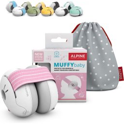 Alpine Muffy Baby Pink Gehoorbescherming voor Baby en Peuter - SNR 23 dB - Roze