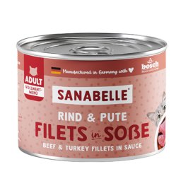Sanabelle Vlees in Saus 6 x 180 g Kattenvoer - Rund & Kalkoen