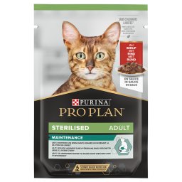 4 x 85 g + 1 x 85 g gratis! Purina Pro Plan Adult natvoer voor katten 5 x 85 g - Sterilised Maintenance Rund