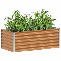 vidaXL Verhoogde plantenbak Licht Bruin 98 x 50 x 36 cm