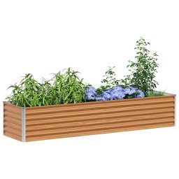 vidaXL Verhoogde plantenbak Licht Bruin 195 x 50 x 36 cm