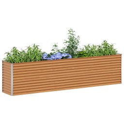 vidaXL Verhoogde plantenbak Licht Bruin 290 x 50 x 68 cm