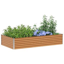 vidaXL Verhoogde plantenbak Licht Bruin 195 x 100 x 36 cm