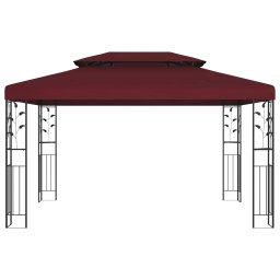 vidaXL Paviljoen 3,97 x 2,96 x 2,68 m Wijnrood Polyester en staal