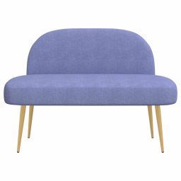 vidaXL Beklede bank met rugleuning Jeans blauw 110 x 60 x 76 cm