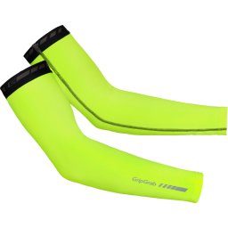 GripGrab - Maat L - Classic Thermal Hi-Vis Arm Warmers Winter Fiets Armstukken Armwarmers - Geel Hi-Vis - Unisex