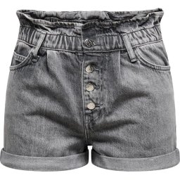 Only - Maat XL - Broek Onlcuba Life Paperbag Dnm Shorts No 15200196 Grey Denim Dames