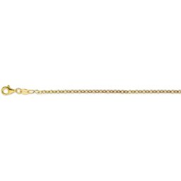 Glow ketting - zilver - geel verguld - anker 2.3 mm - 50 cm