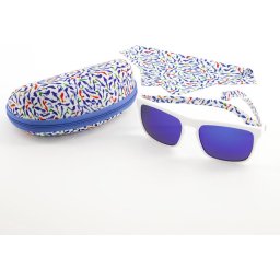 Sinner Thunder x Fish Fred (box) zonnebril - Mat wit - Blauwe lens