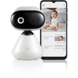Motorola PIP1000 babyfoon met camera - bewakingscamera met app - nachtzicht, digitale zoom, slaapliedjes en tweewegcommunicatie - wandmontage - wit