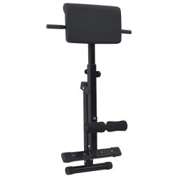 vidaXL Hyperextension Bank Zwart 100,5 x 70 x 78 cm Gepoedercoat staal