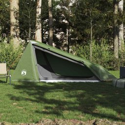 vidaXL Tunneltent 1-persoons waterdicht groen
