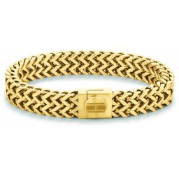 Tommy Hilfiger TJ2790246 Heren Armband - Sieraad - Schakelarmband - Staal - Goudkleurig - 21 mm lang