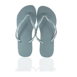 Havaianas - maat 41-42 - Slim Dames Slippers - Silver Blue