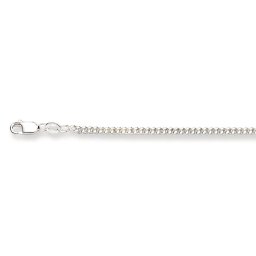 Glow ketting - zilver - gourmet 2.5 mm - 60 cm