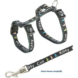 TRIXIE KITTENTUIG JUNIOR MET RIEM KITTY CAT ASSORTI 21-33X0,8 CM / 120 CM