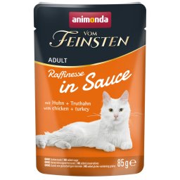 24 x 85 g kip & kalkoen animonda vom Feinsten Raffinesse natvoer voor katten
