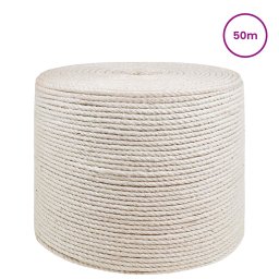 vidaXL Jute Touw 6 mm Wit 100% Tossa jute