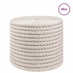 vidaXL Jute Touw 10 mm Wit 100% Tossa jute