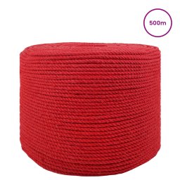 vidaXL Katoenen Touw 8 mm 500 m Rood 100% Katoen