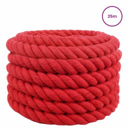 vidaXL Katoenen Touw 30 mm 25 m Rood 100% Katoen