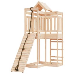 vidaXL Speelhuis met klimwand massief grenenhout