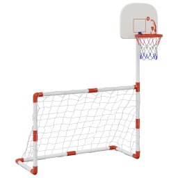 vidaXL Kindervoetbal- en basketbalset met ballen 98x50x70 cm