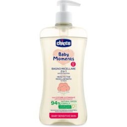 Chicco Baby Moments Sensitive micellair shampoo voor Lichaam en Haar 500 ml